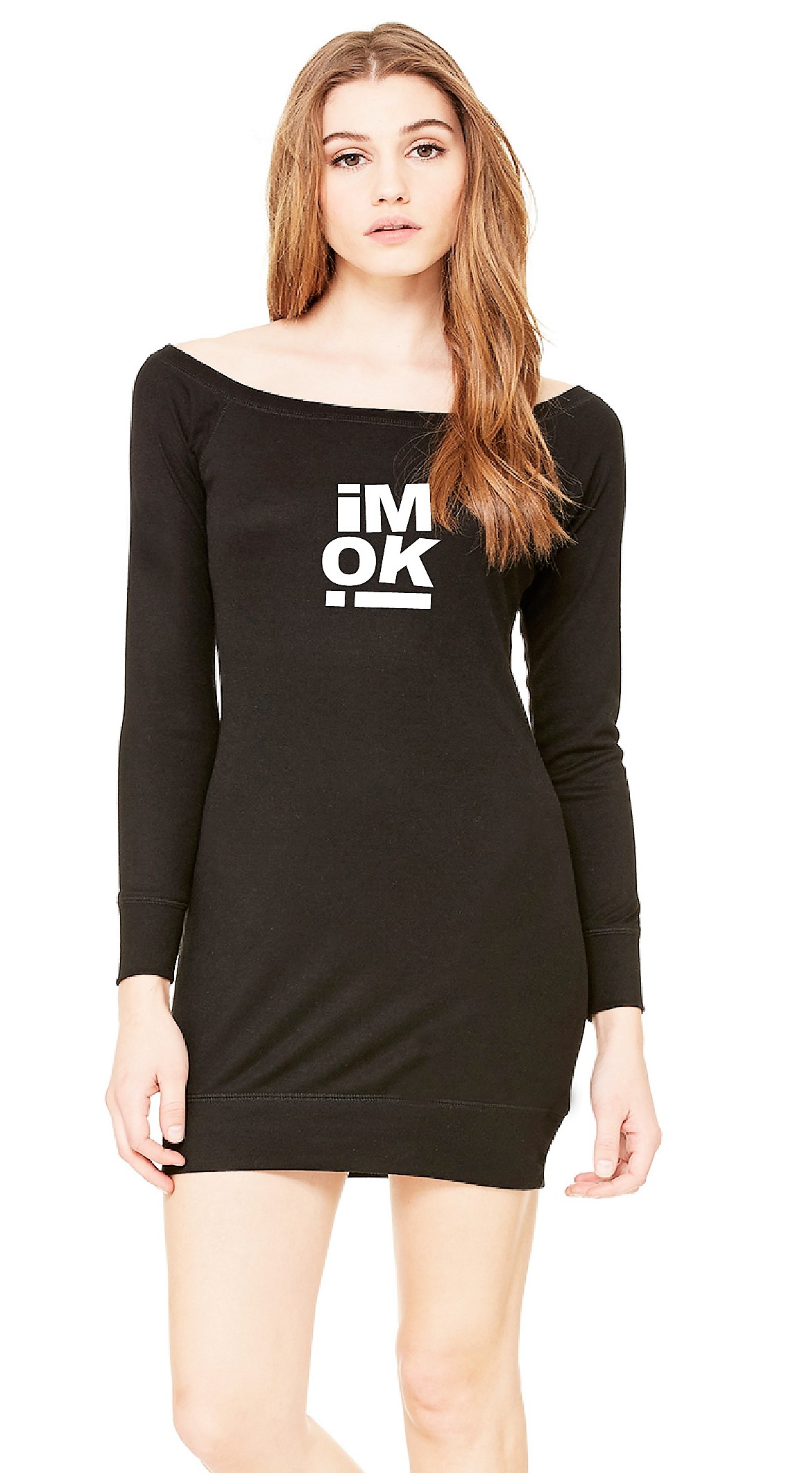 long sleeve sweater dress black